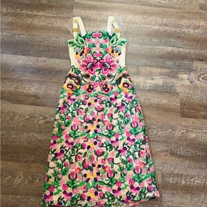 Colorful Floral Embroidered Dress